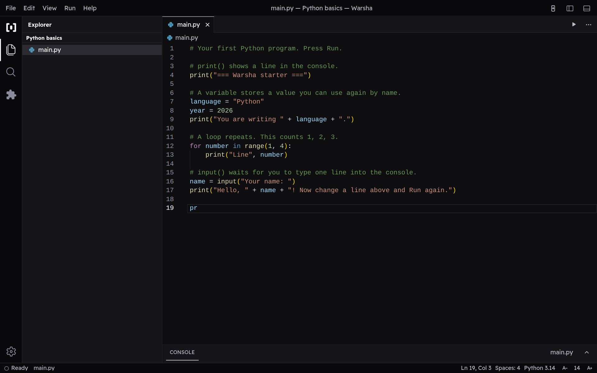 The autocomplete popup listing snippet abbreviations and API names as code is typed.